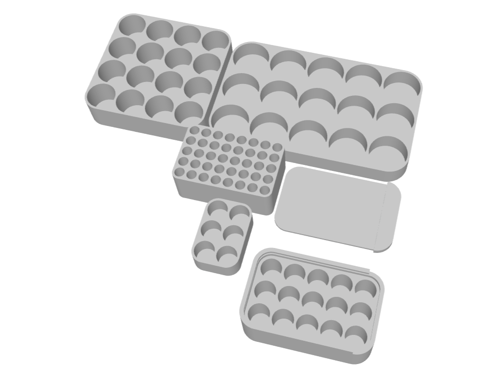 Customizable Vial Rack + Lid  / Holder / Organizer