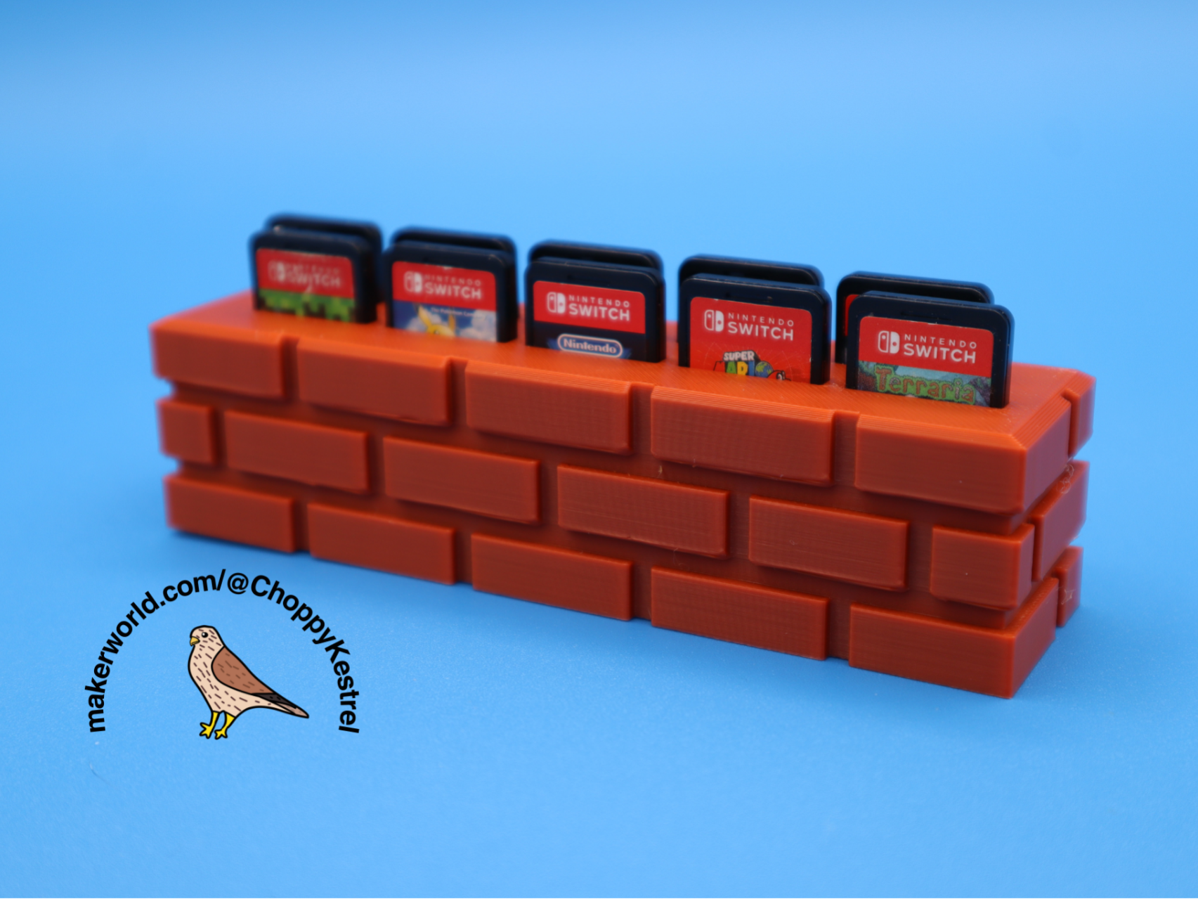 Nintendo Switch Brick-Themed Game Card Holder