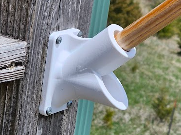 Heavy Duty Flag Pole Wall Mount Bracket 3/4" to 1"