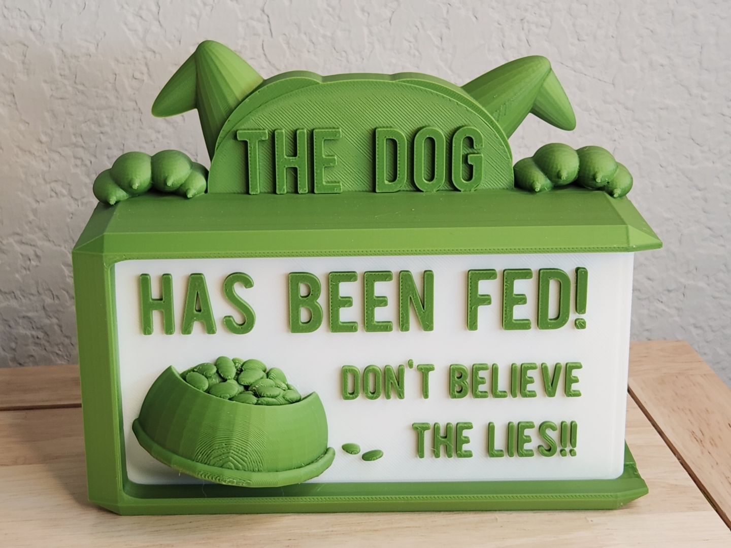 Cute Dog(s) Reversible 3D Sign Set