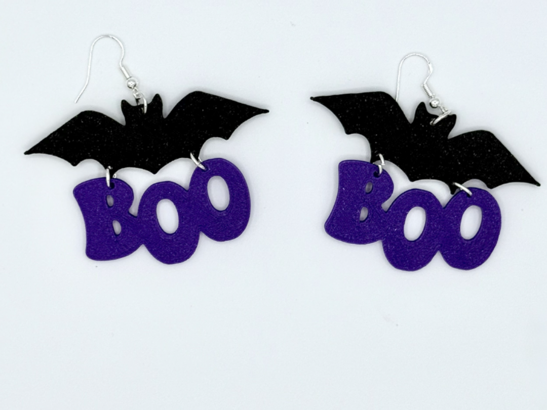 Earrings: Bat + Boo