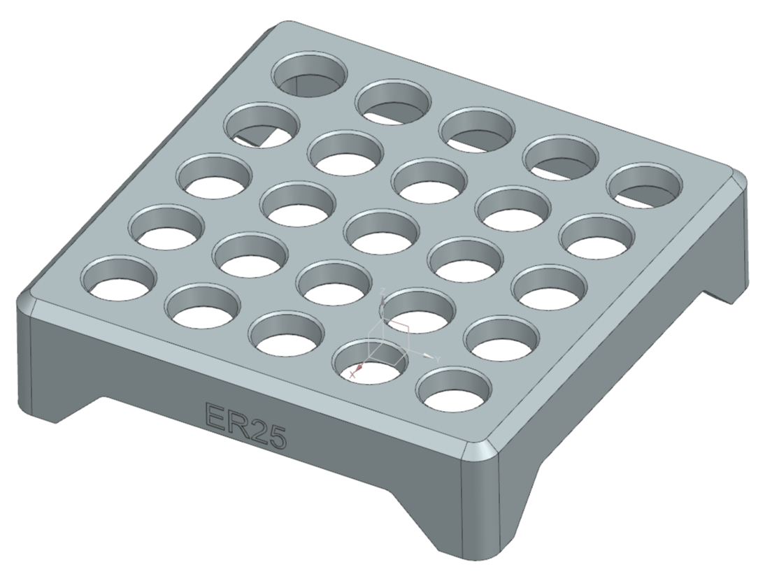 ER25 collet organizer stackable