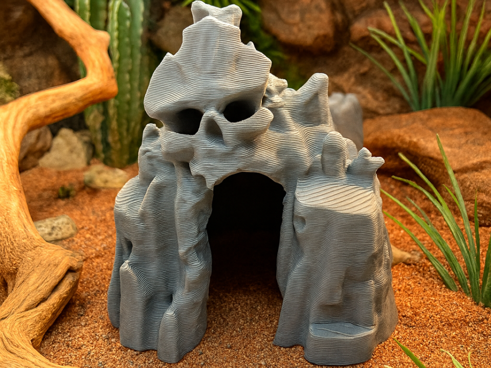 Skull Mountain, hiding & climbing, Reptile decor