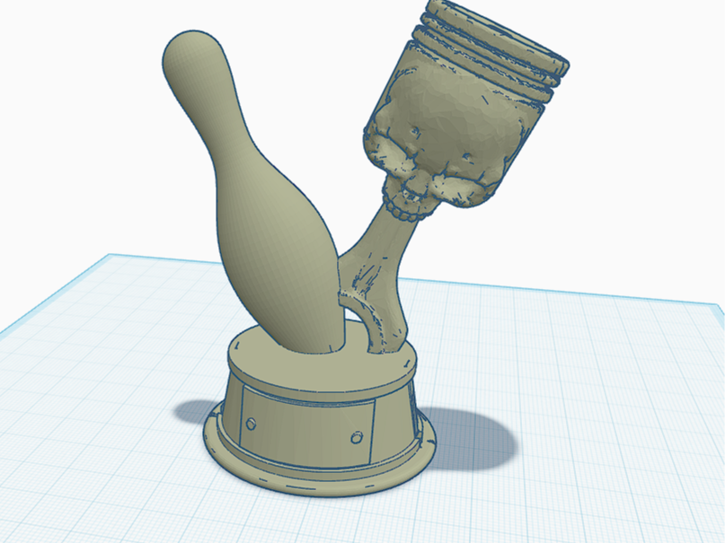 Bowling Piston Trophy – Skull Edition