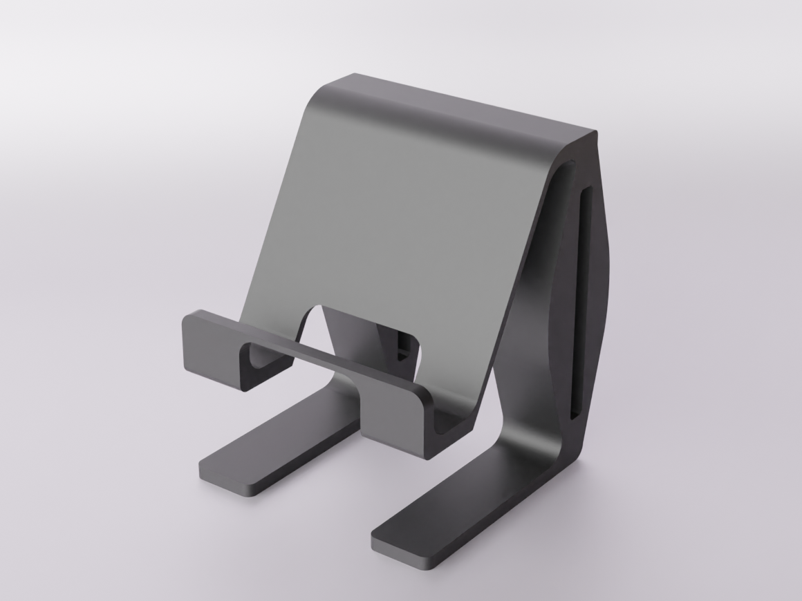 Ergonomic Phone Stand Minimalist 3D Printed Design