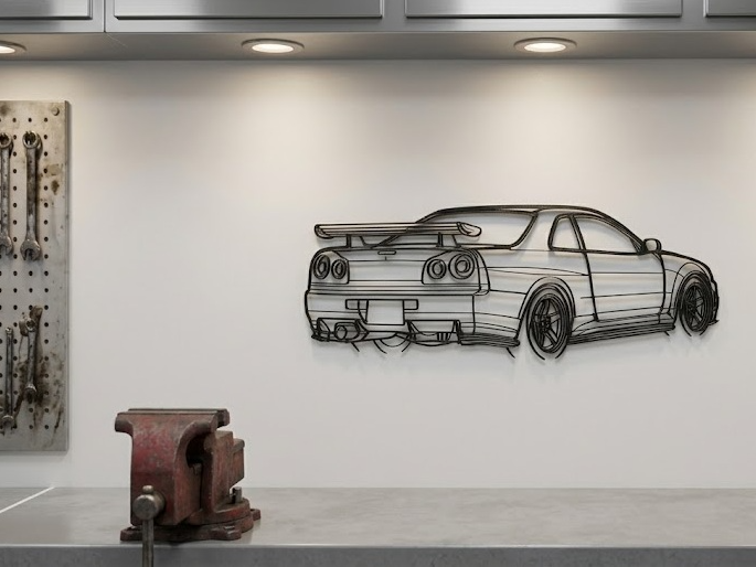 Nissan Skyline GT-R (R34) - Wall Art