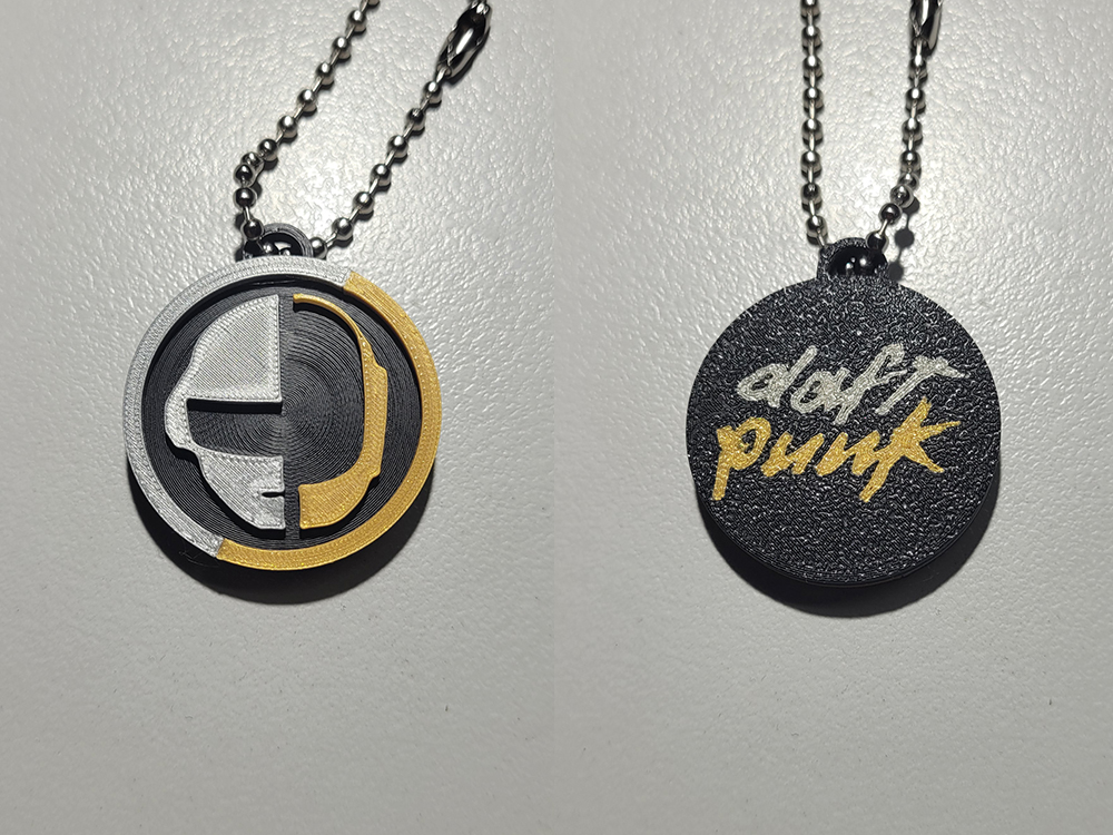 Daft Punk Helmets Double Sided Keychain