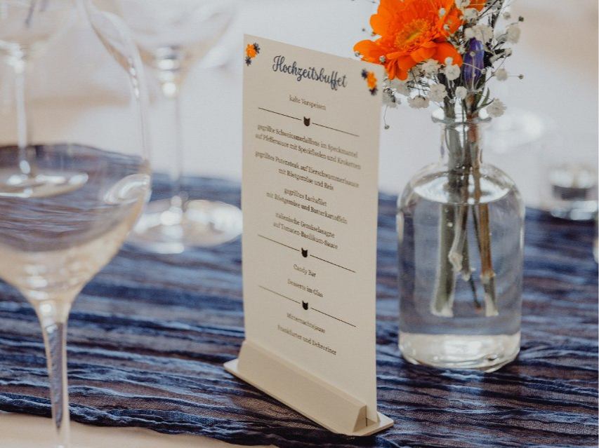 Menu Card Holder (Wedding, buffets etc.)