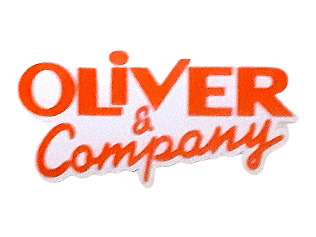 Oliver & Company Logo Disney Movie Orange White