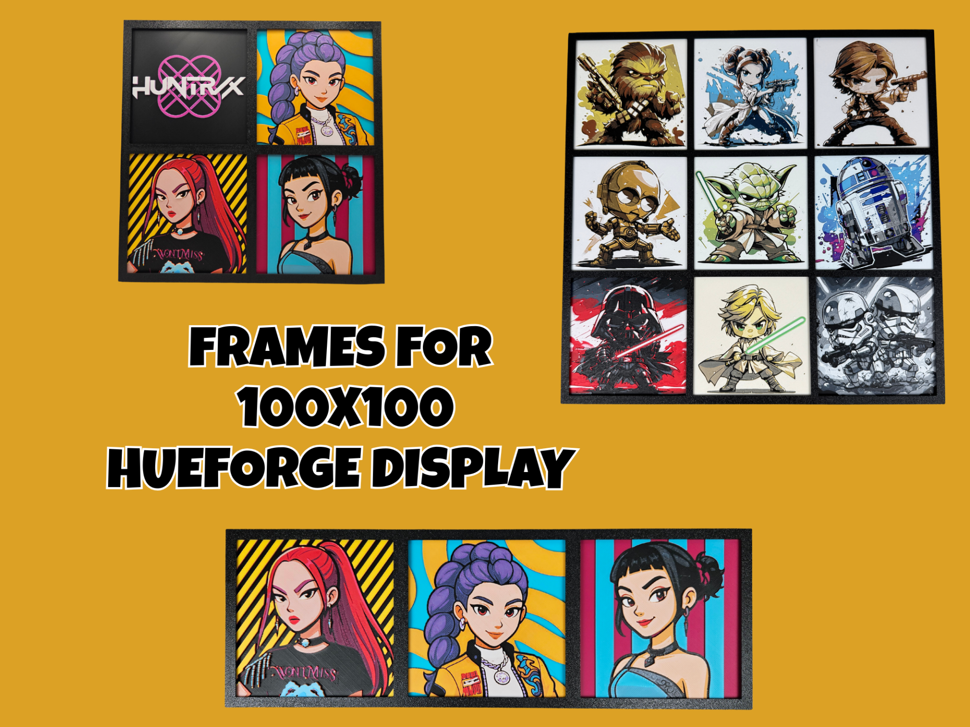 100x100 Hueforge Joined Multipanel Frames
