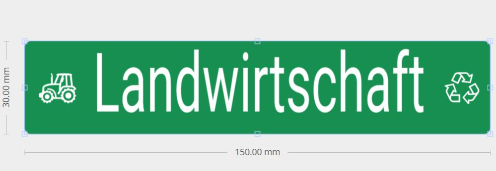 Schild Landwirtschaft
