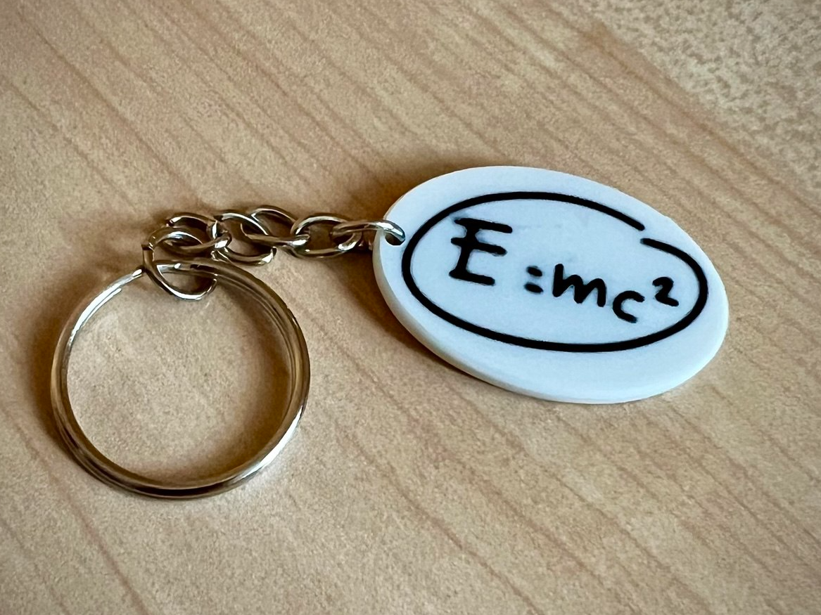 Simply Einstein - keychain designed in Oneshape.
