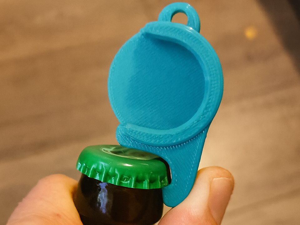 beer bottle cap + opener