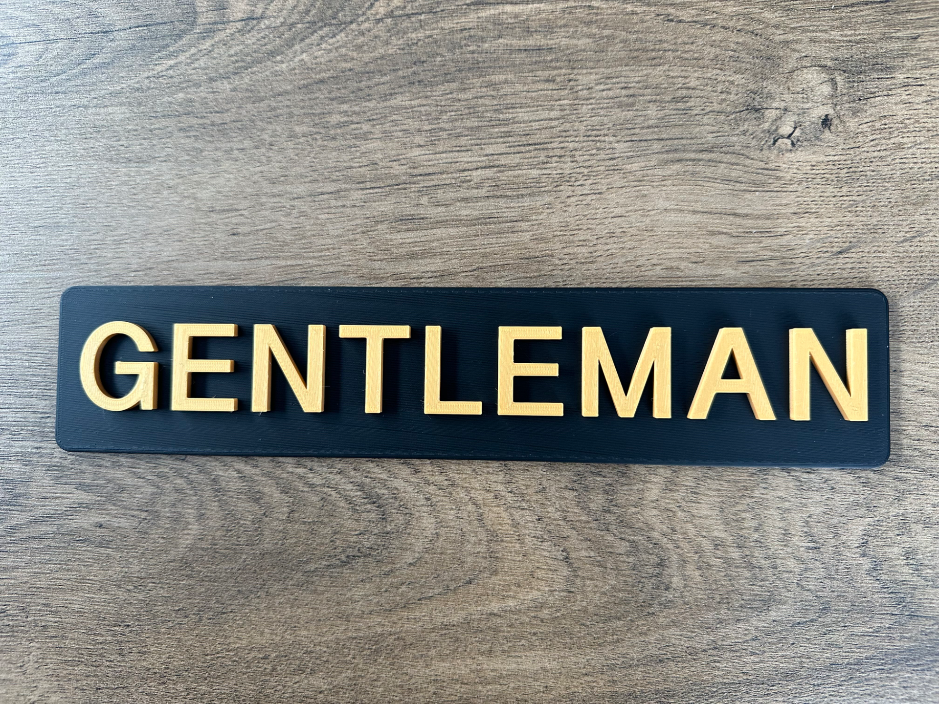 Gentleman inscription