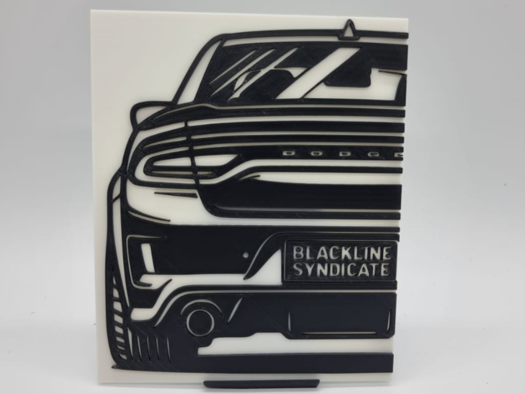 2D Wall Art Dodge Charger Hellcat SRT8
