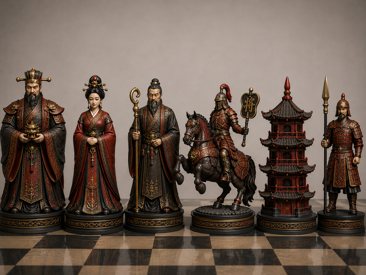 Eastern Dynasty Chess Set
