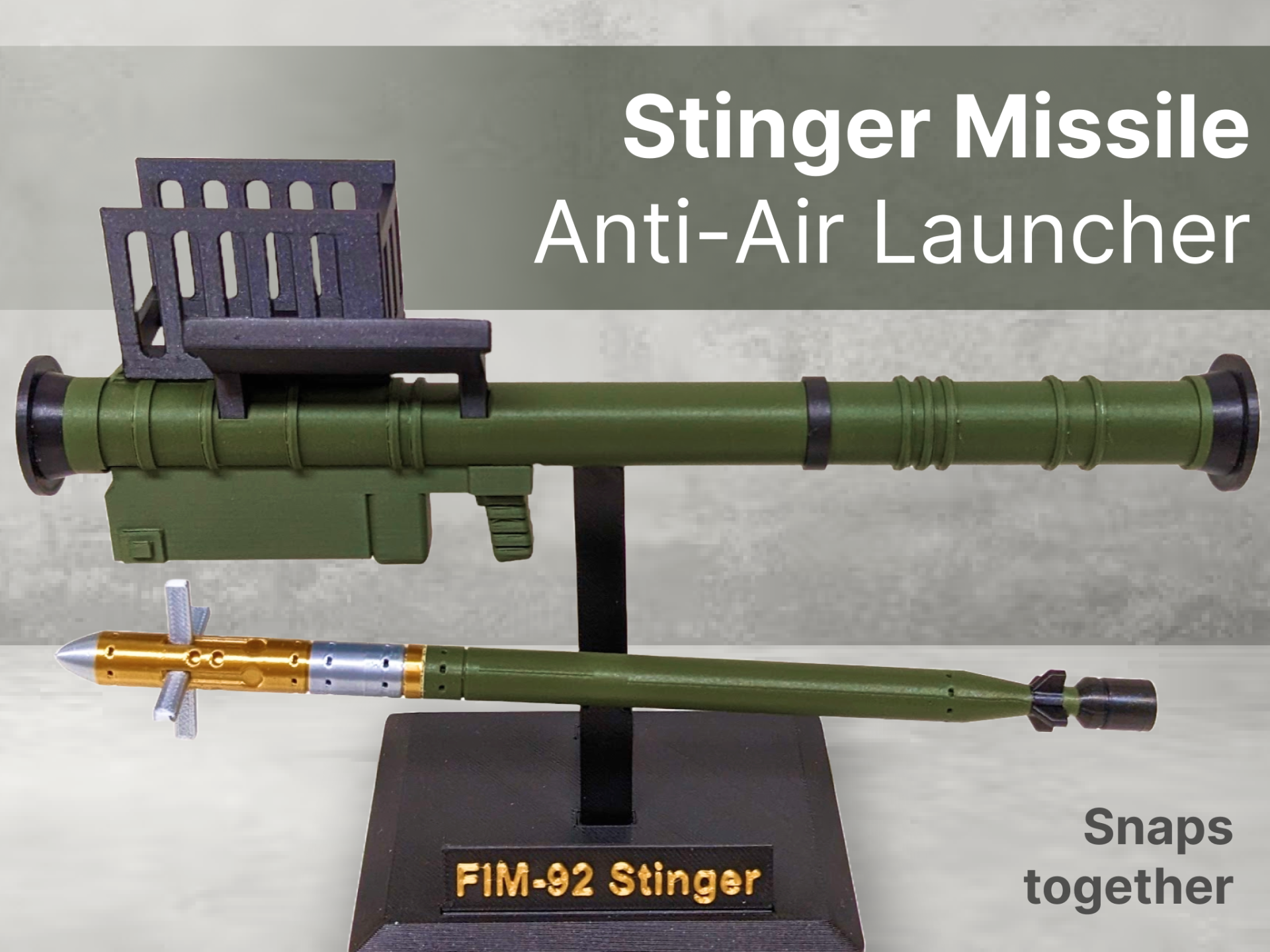 Legendary Stinger Missile Launcher | Easy Snap Fit