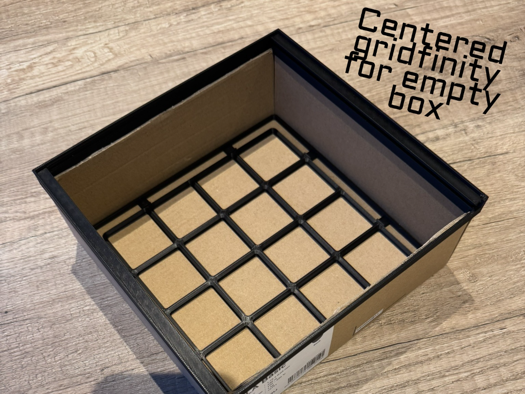 Gridfinity base for empty fila box (3 box sizes!)