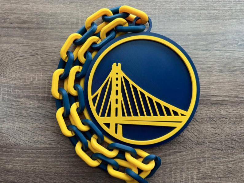 Golden State Warriors Oversized Necklace, Pendant