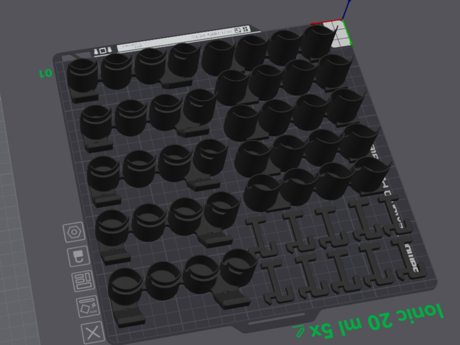 Ionic 20 ml Rack for skadis pegboard