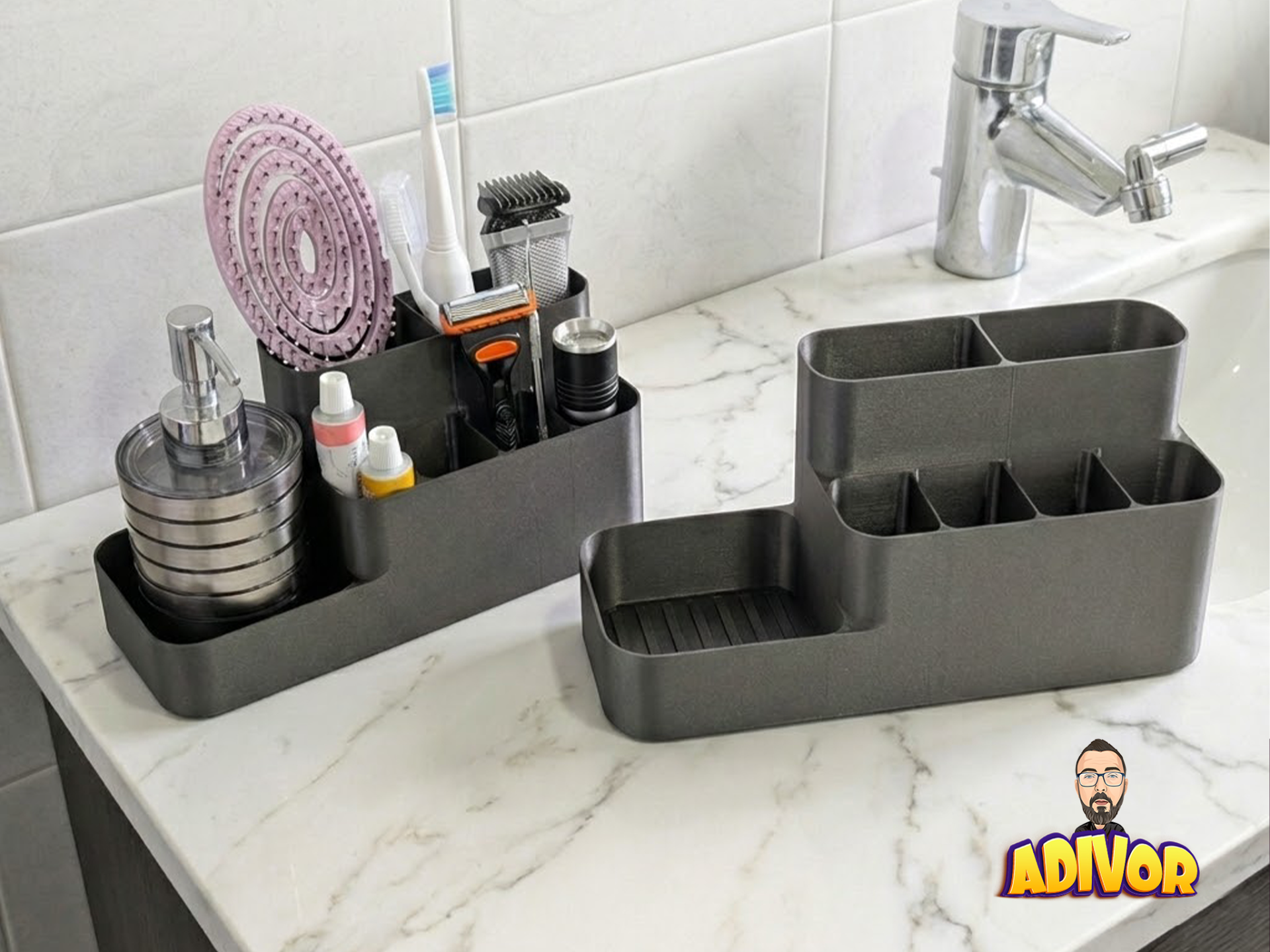 Modular Sink Organizer with Multi Compartments