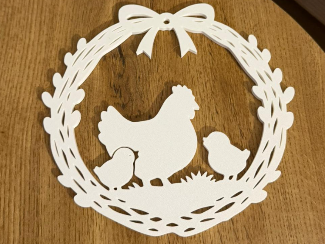 Easter Chicken Wreath – Door Hanging Decor
