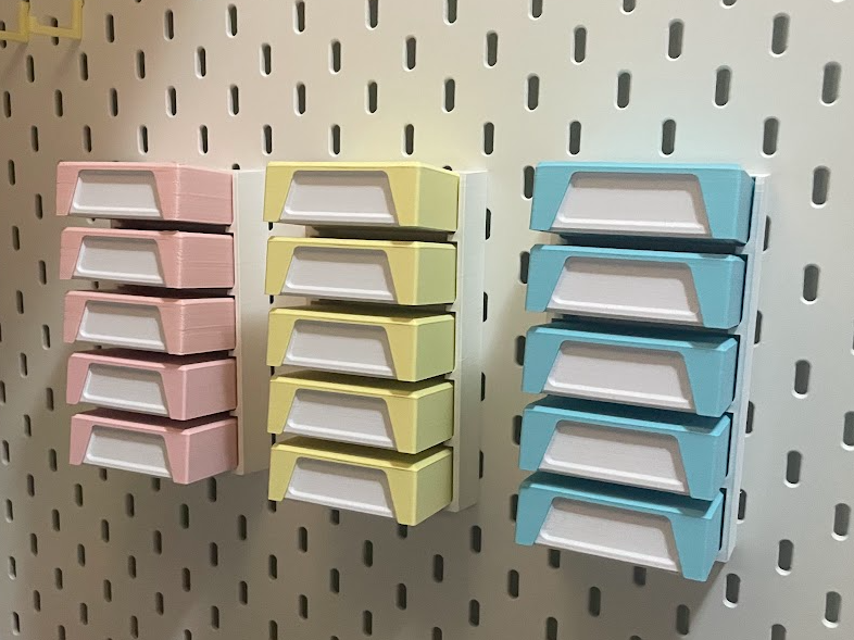 Storage box for small parts IKEA Skadis mount