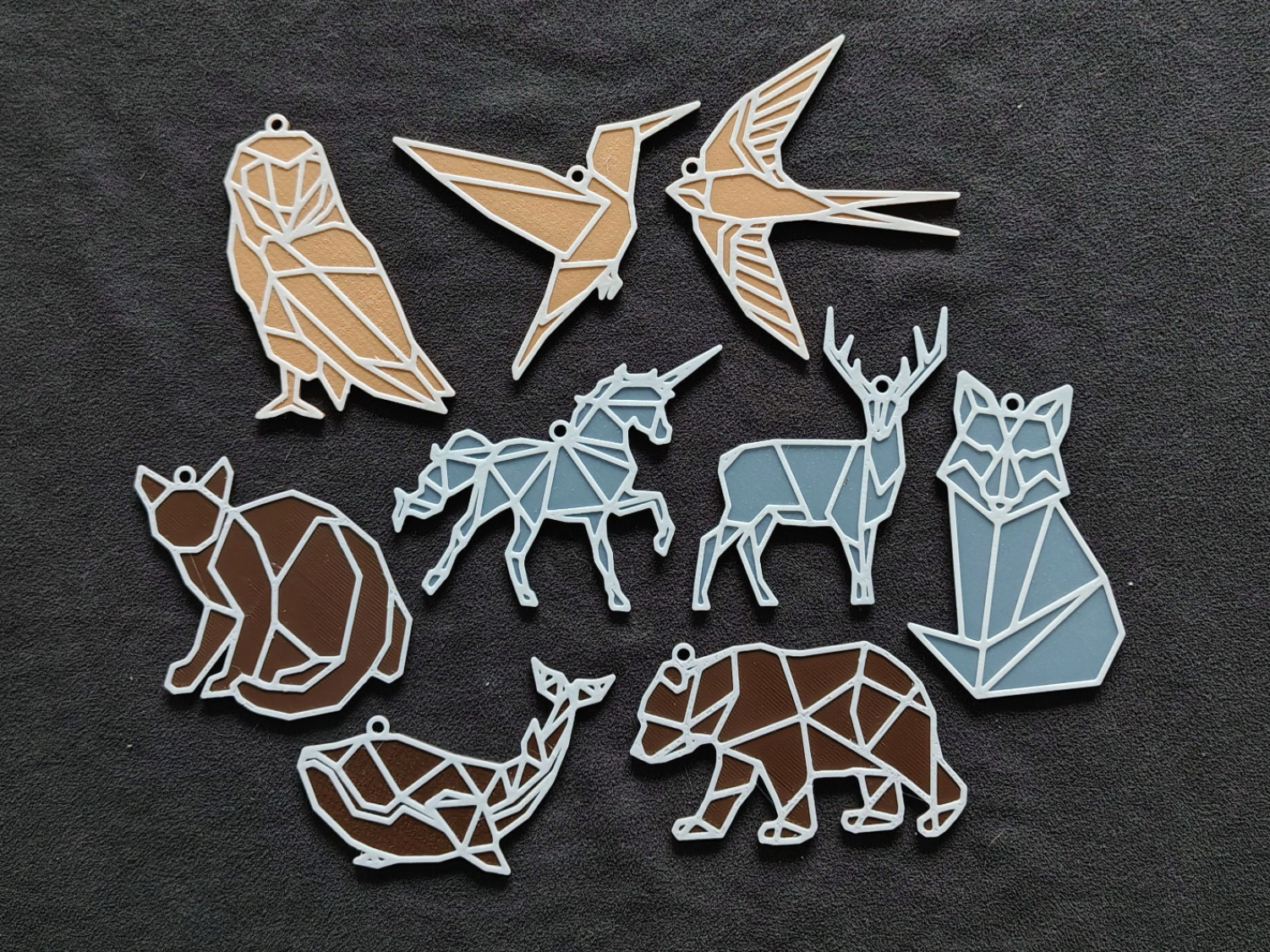 Geometric animal Keychain