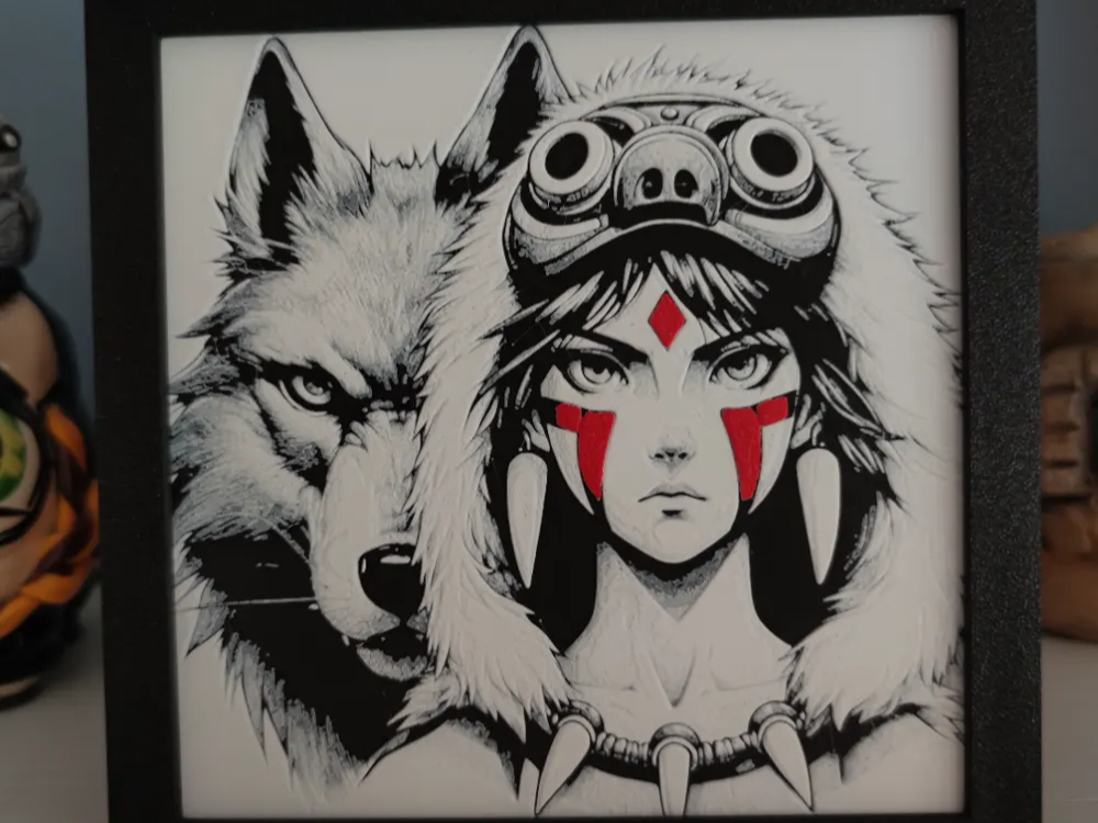 Hueforge princess mononoke