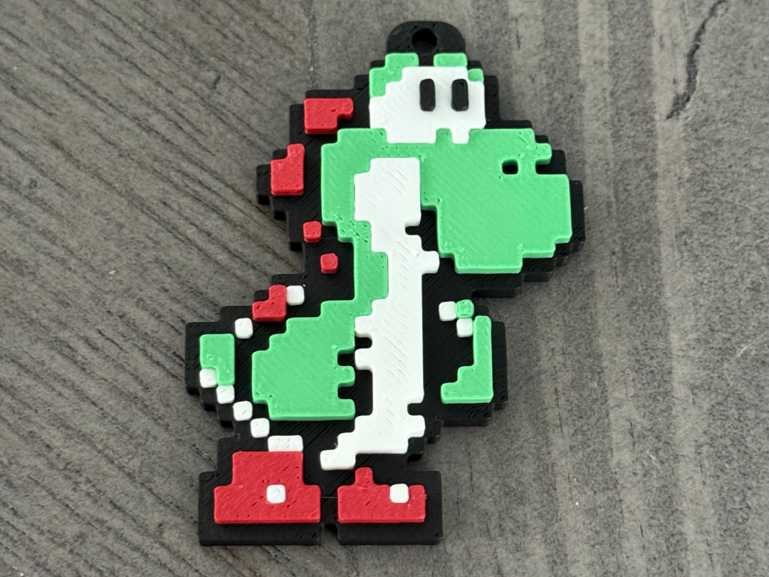 8-Bit Yoshi Keychain