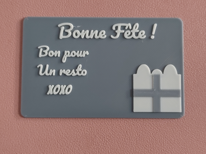 Carte cadeau personnalisable (avec ou sans AMS)