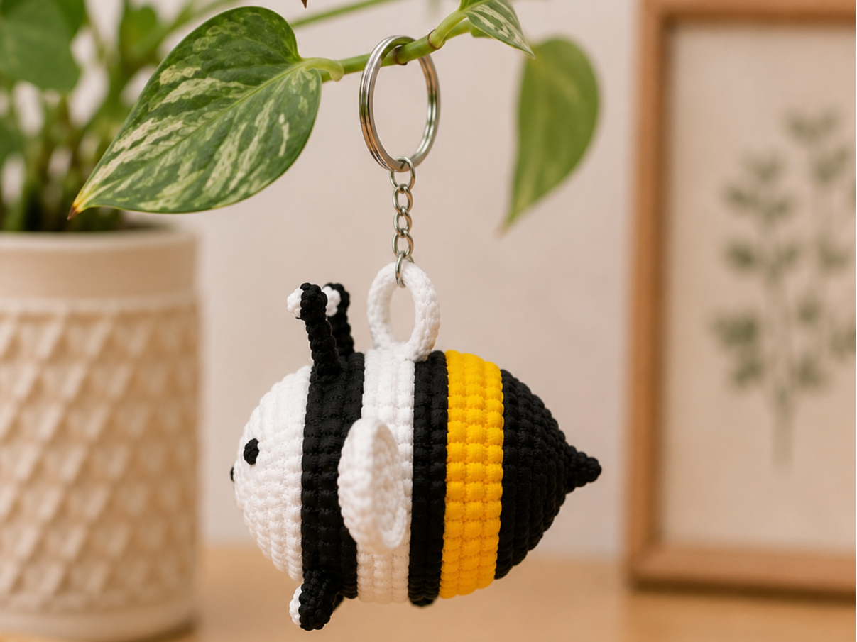 Crochet Bee Keyring