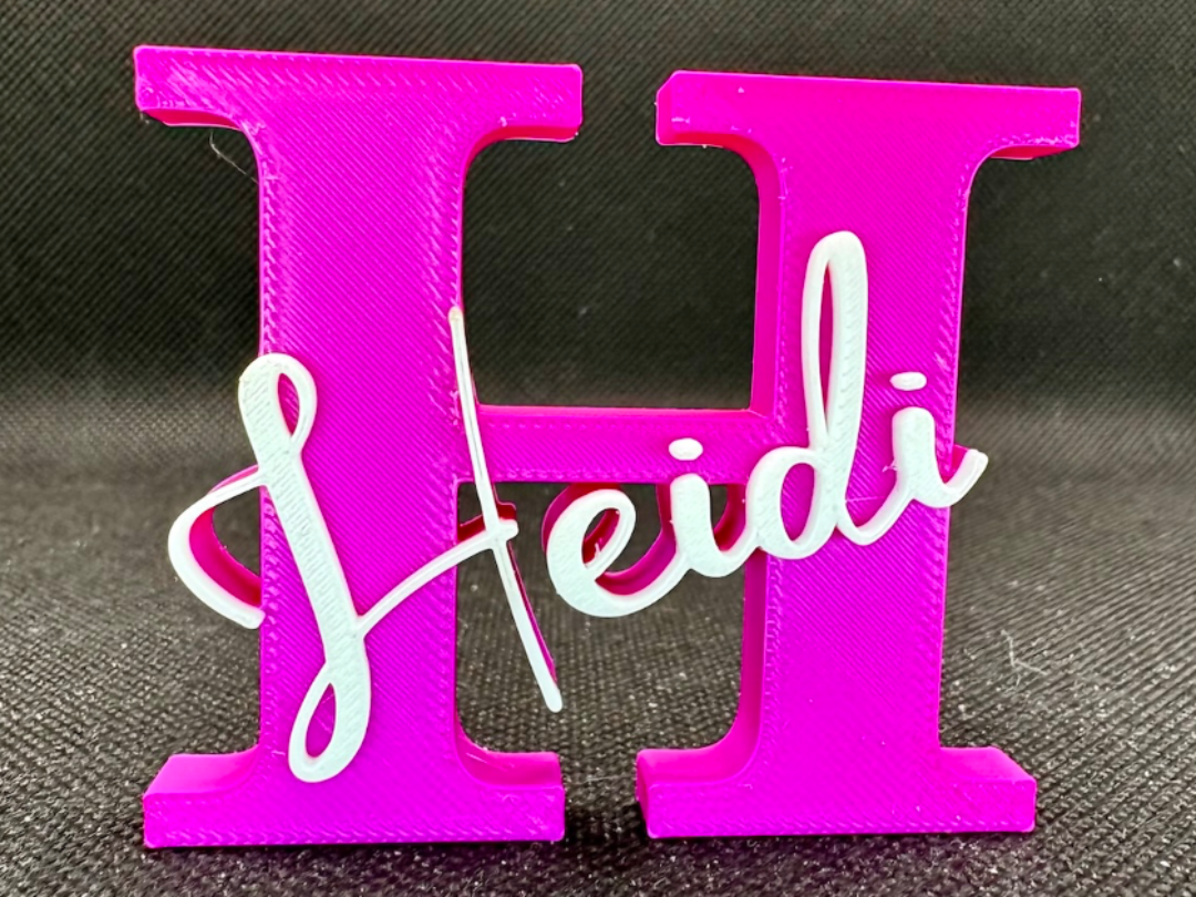 HEIDI name sign ornament nameplate nametag