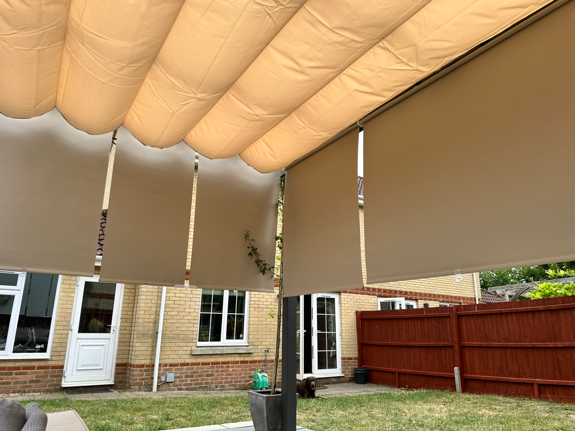 Ikea FÖNSTERBLAD blind pergola connections