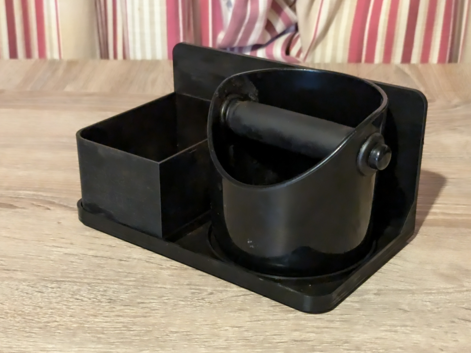 Coffee Knockbox with Teabag Bin and Drip Tray