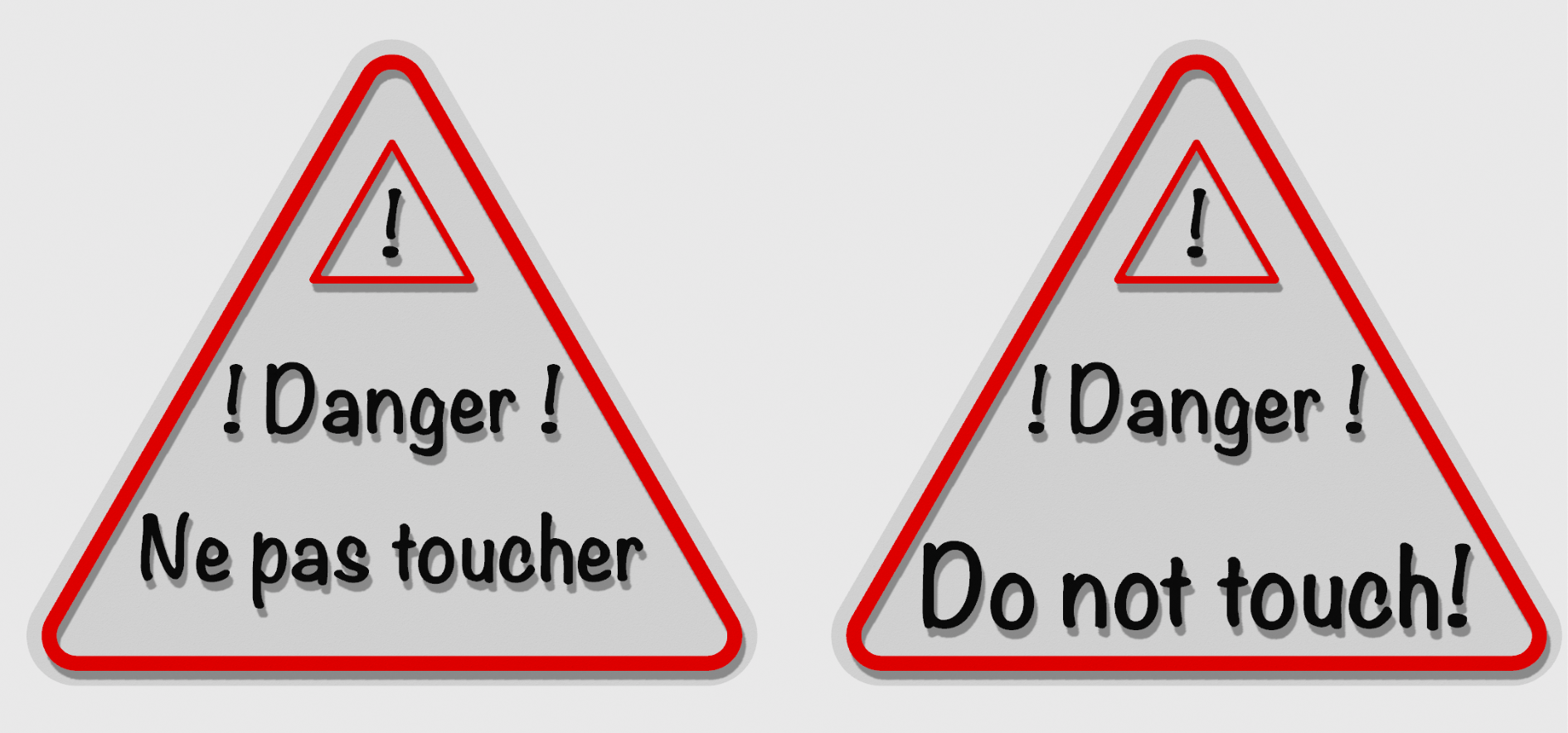 Plaquette à afficher au mur - Danger