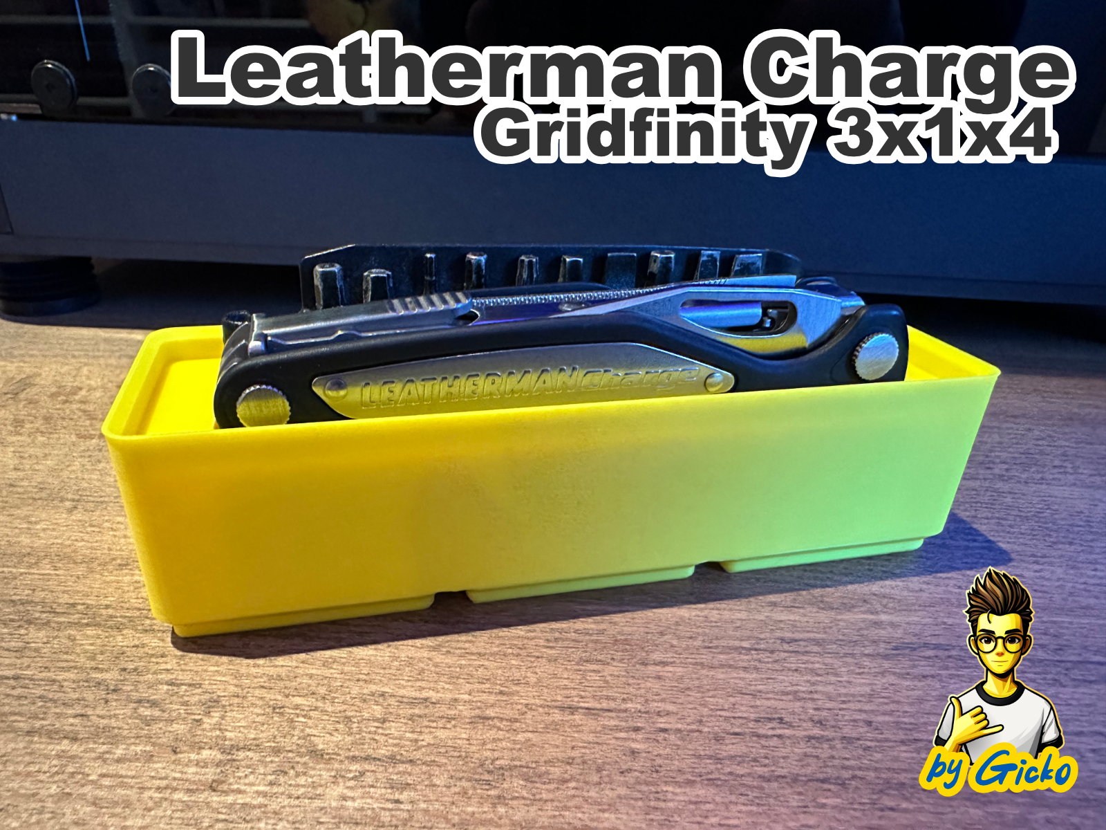 Gridfinity Holder for Leatherman Charge in 3x1x4