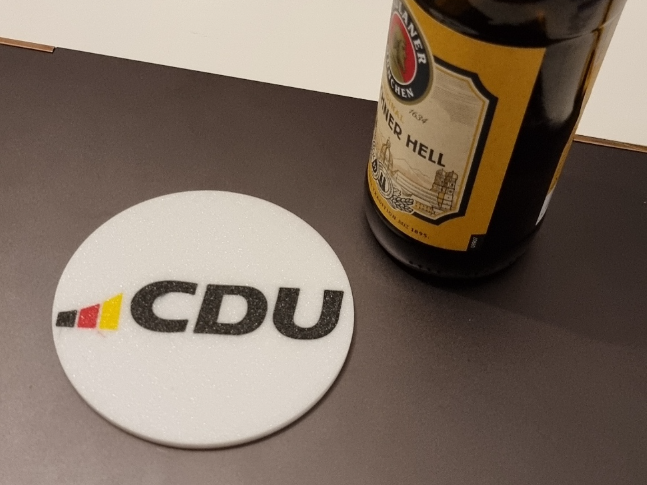 CDU Bierdeckel Untersetzer - CDU beer mat coaster