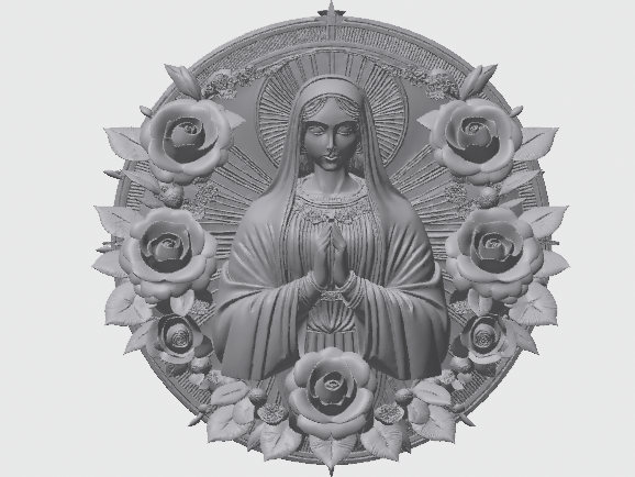 Virgin Mary Wall Relief/3DPrintable ReligiousDecor