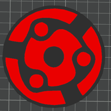 Madara final Sharingan coaster Naruto 93mm Mangekyou