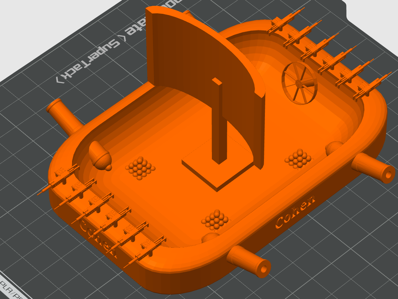 modern day + olden day pirate ship (floats)