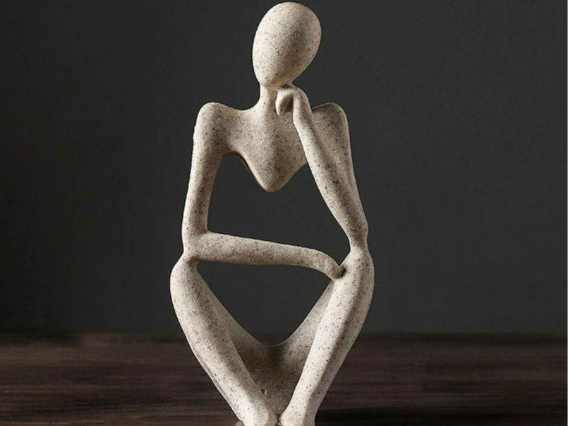 Abstract Nordic thinking statue