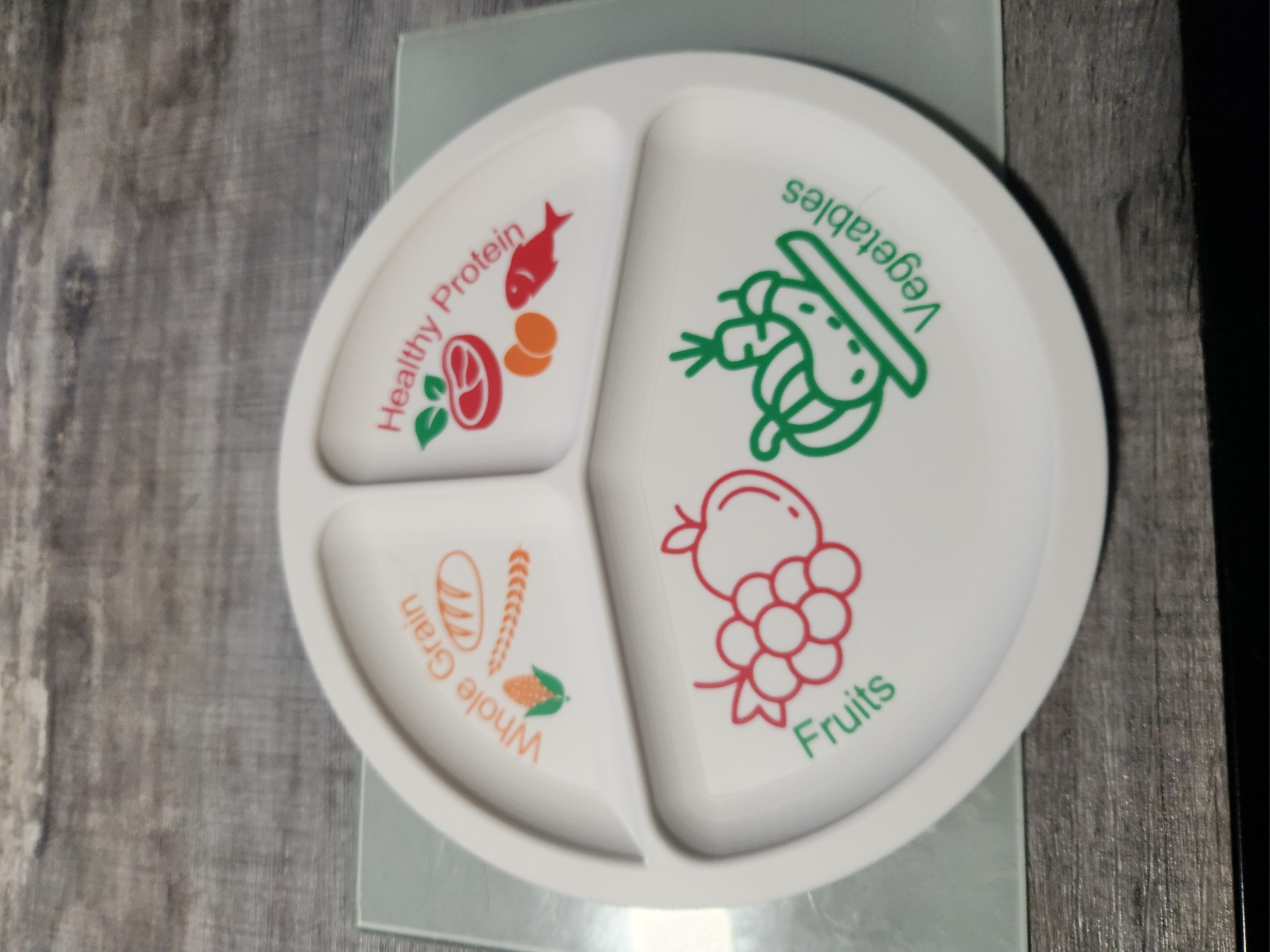 Healthy portion control plate