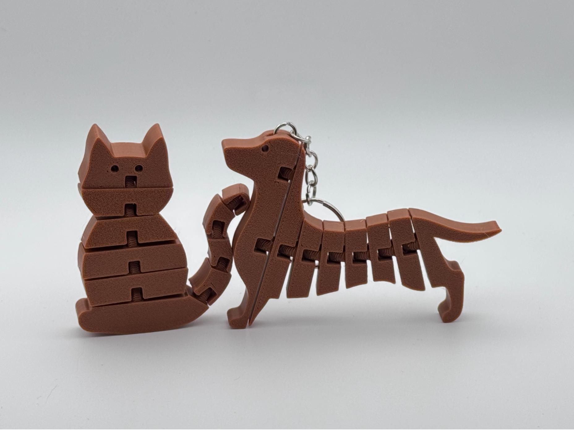 Cat and dog flexy + keychain