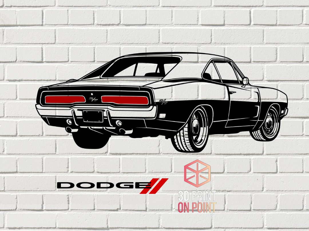 1969 DODGE CHARGER - 2D WALL ART #1
