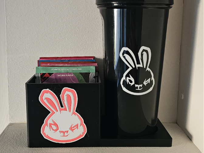 Sneak Energy Shaker & Sachet Holder – Bunny Logo
