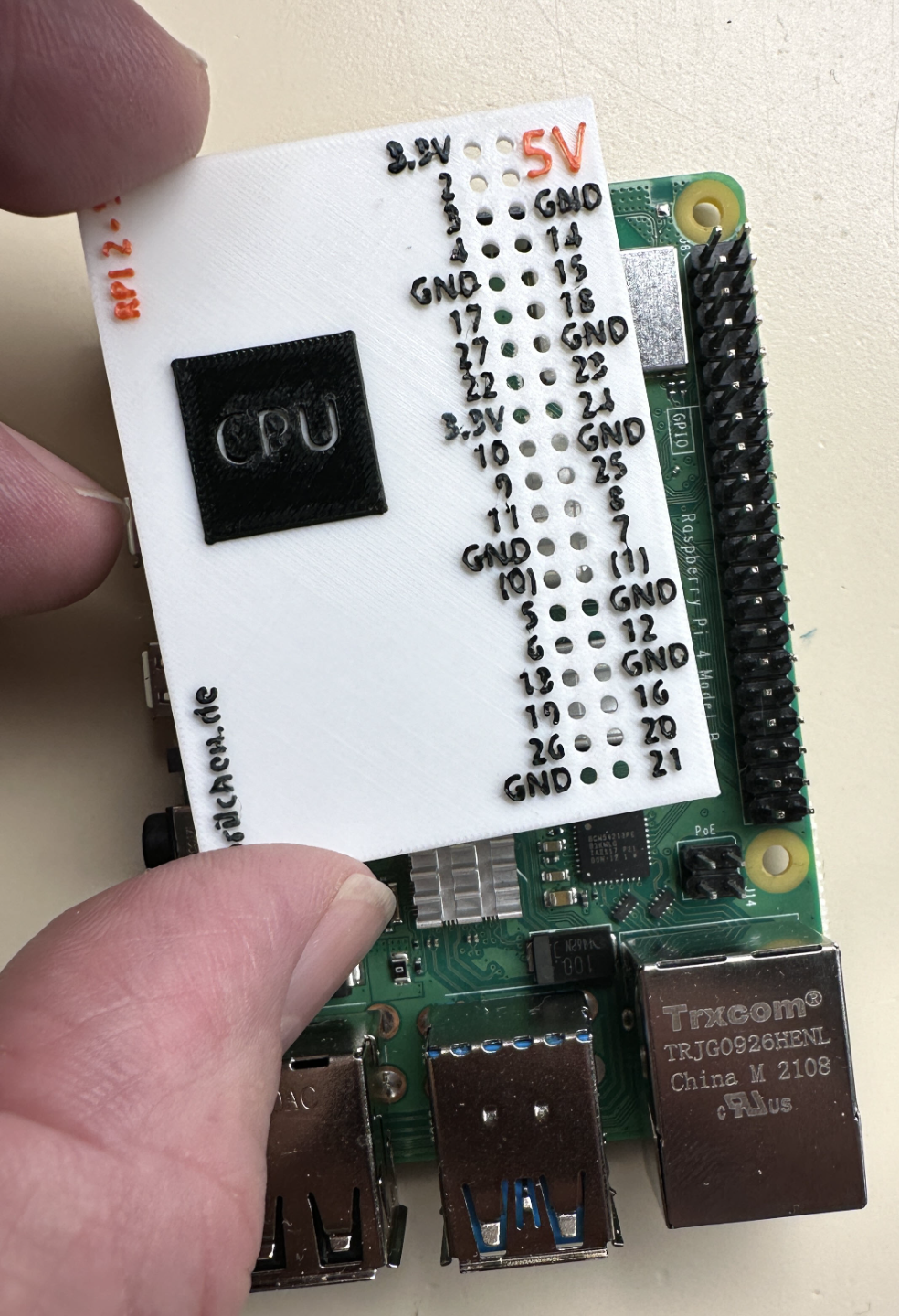 Raspberry Pi GPIO Schablone Stencil