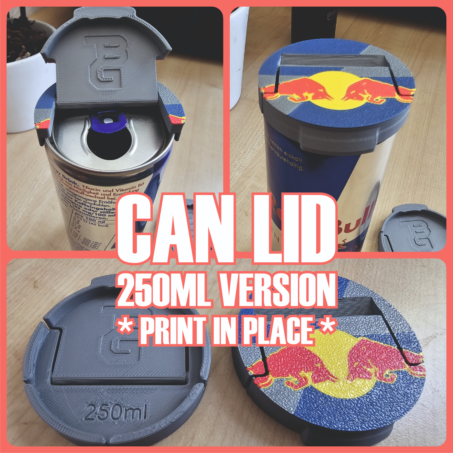 Can lid -RED BULL 250ML- PRINT IN PLACE