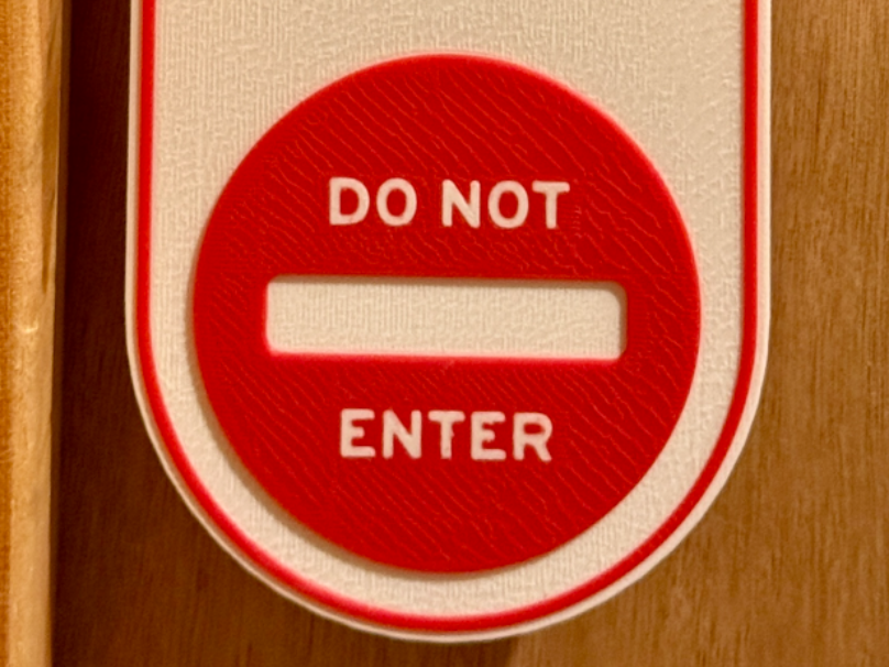 Meeting In Progress / Do Not Enter Doorknob Hanger
