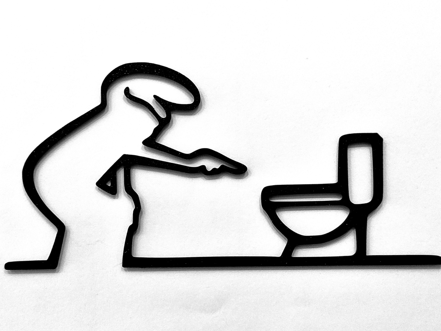 Funny “WC” Door Hanger – La Linea Balum 137